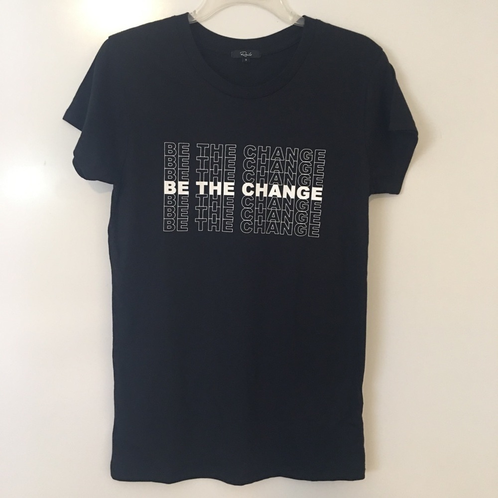 Rails Be The Change black T-Shirt size Small